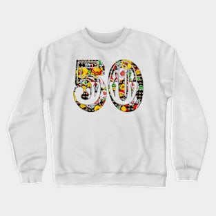 50 canal flowers chaos  from canalsbywhacky Crewneck Sweatshirt